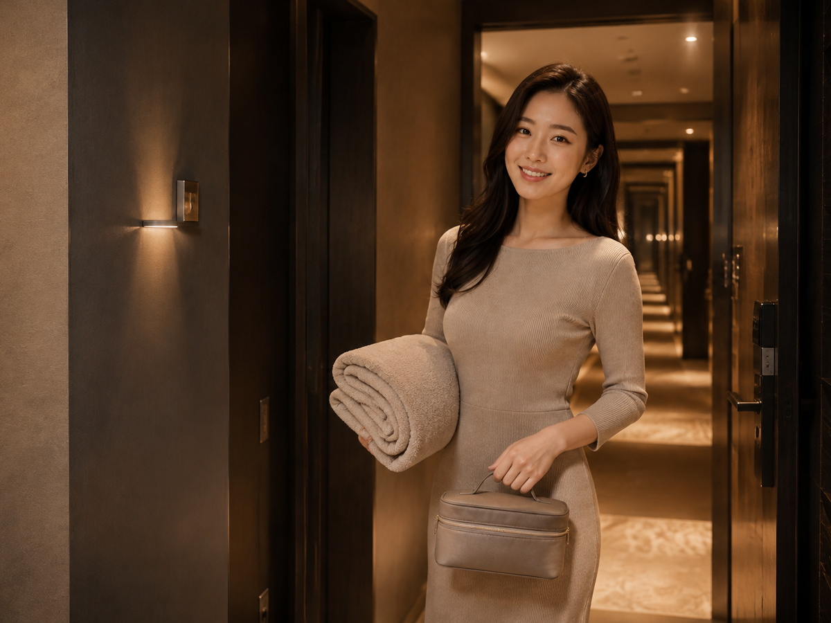 남양주 방문 홈케어 일정을 준비하는 젊은 성인 한국 여성 관리사
